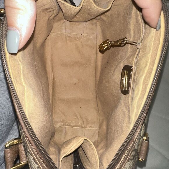 Authentic Gucci Vintage GG Supreme Double Handle Satchel Bag - Picture 12 of 16